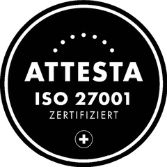 ISO 27001 zertifiziert (Attesta) ISO 27001 zertifiziert (Attesta)