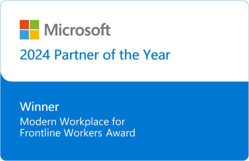 Microsoft 2024 Partner of the Year – Winner, Modern Workplace for Frontline Workers Award
